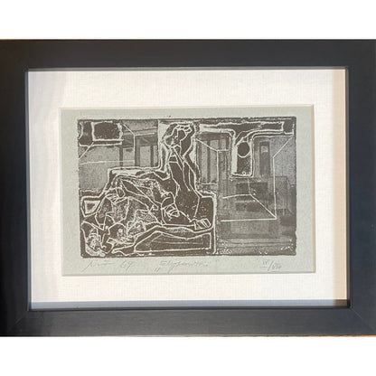 Vincas Kisarauskas | Exprompts, 1969 | Etching, 10,2x16 (21x27)
