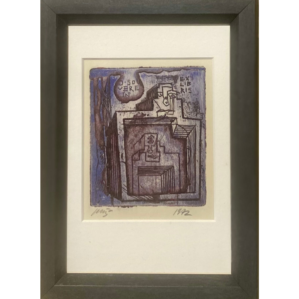 Vincas Kisarauskas | Ex Libris J. Souverein, 1972 | Etching, 9,6x8 (21x15.5)