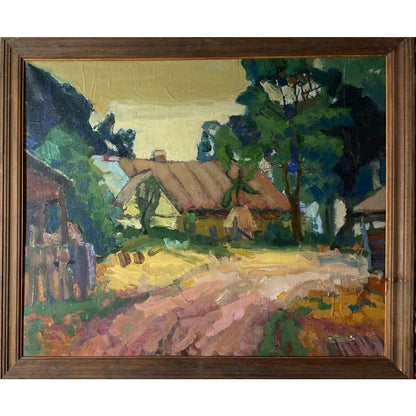 Vilmantas Marcinkevičius | Sodyba Zorvynose, 1991 | Aliejus drobė,61x73.5 (67,5x80)