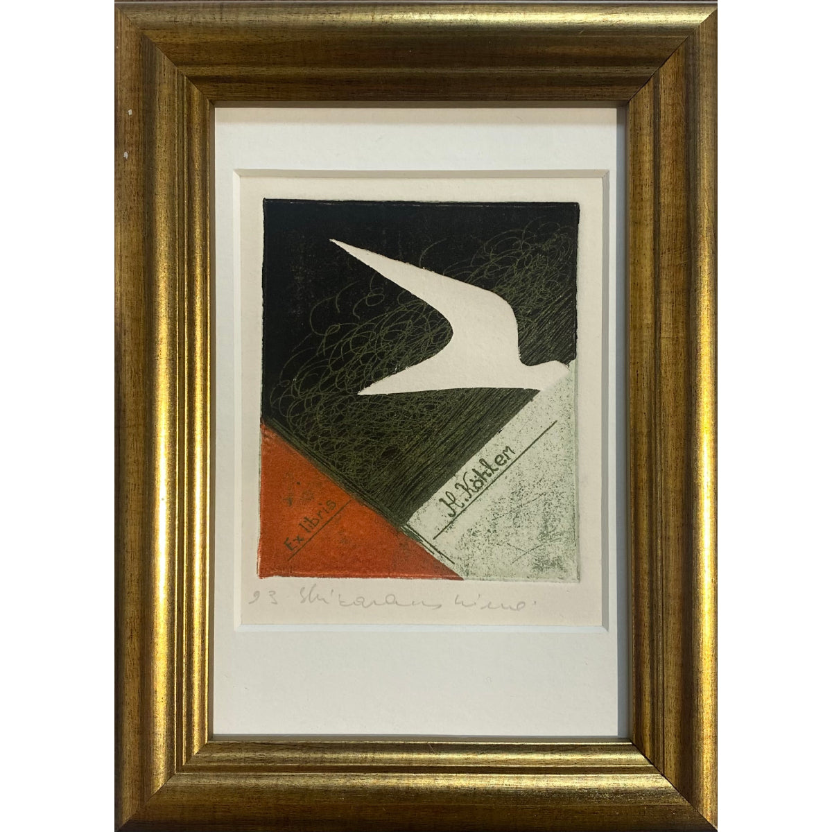 Saulė Kisarauskienė | Ex Libris H. Köhler, 1993 | Etching, 9/15, 9x7,5 (19x14)