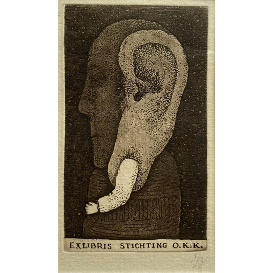 Stasys Eidrigevičius | Ekslibris ST.O.K.K. | Ofortas, 9,2x4,8