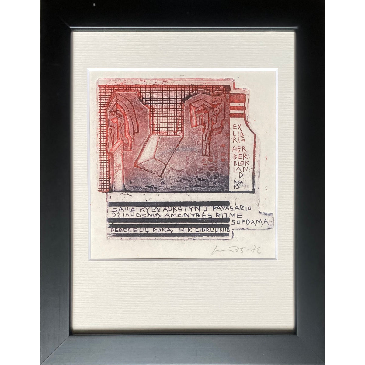 Vincas Kisarauskas – Ex Libris Herber Blokland, 1975-76
