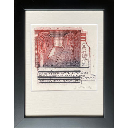 Vincas Kisarauskas | Ex Libris Herber Blokland, 1975-76 | Etching, 10,5x11,5 (23x18)