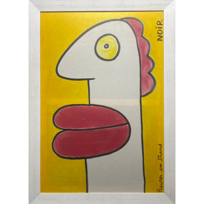Thierry Noir (France) | Rainer am Strand, 1993 | Acrylic on canvas, 88.5x60.3 (100.5x72)