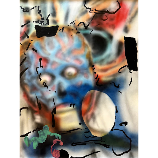 Antwan Horfee (France) | Ebay John Collage, 2021 | Acrylic on Canvas, 120x90