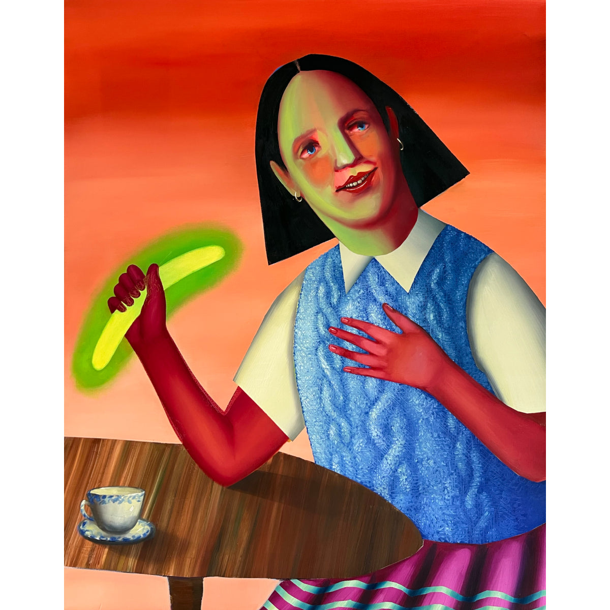 Ivana De Vivanco (Chile-Peru) | Holy Isabella, 2021 | Acrylic and oil on canvas, 100x80