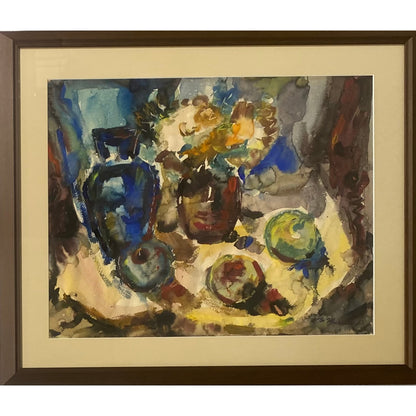 Bronius Murinas | Abstract still life, 1962 |  Watercolor, paper, 48x59.5 (64x76)