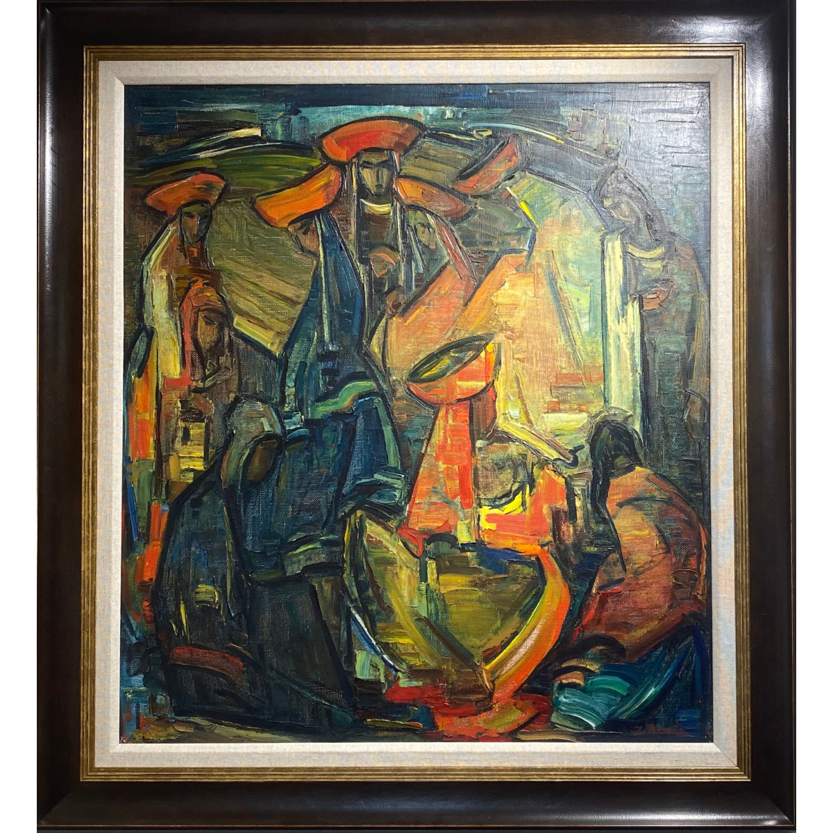 Jonas Rimša | Pachamamos šviesa | Aliejus, drobė, 94x84 (116,5x106,5)