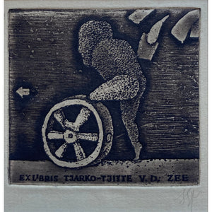 Stasys Eidrigevičius | Ex Libris Tjarko-Tjitte van der Zee | Ofort, 6x6.4 (19,5x19,5)