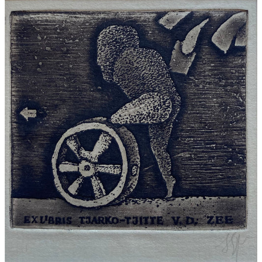 Stasys Eidrigevičius | Ekslibris Tjarko-Tjitte van der Zee | Ofortas, 6x6.4