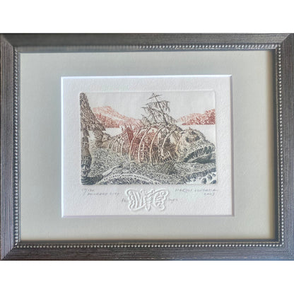 Marius Liugaila | Founded City, 2003 | Etching, mecotinta, 8,7x12,5 (21x27)