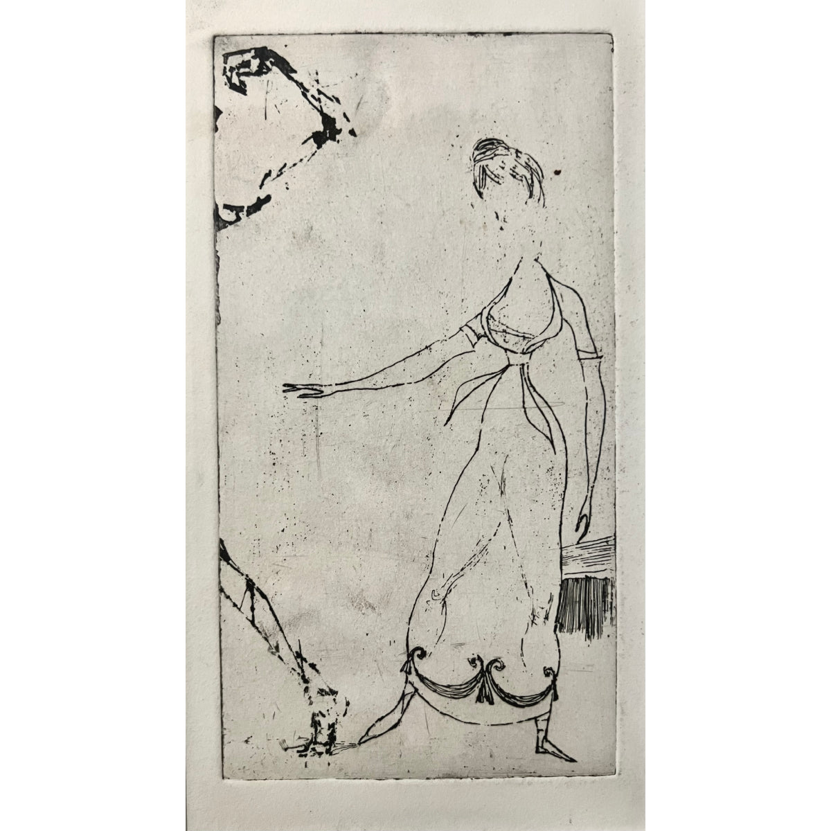 Žibuntas Mikšys |  Le Danseuse / Šokėja, 1967 | Ofortas, akvatinta, pop., 18x9,5 (37,5x28,5)