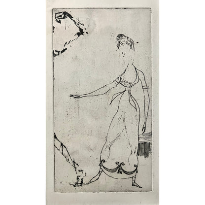 Žibuntas Mikšys |  Le Danseuse / Šokėja, 1967 | Ofortas, akvatinta, pop., 18x9,5 (37,5x28,5)