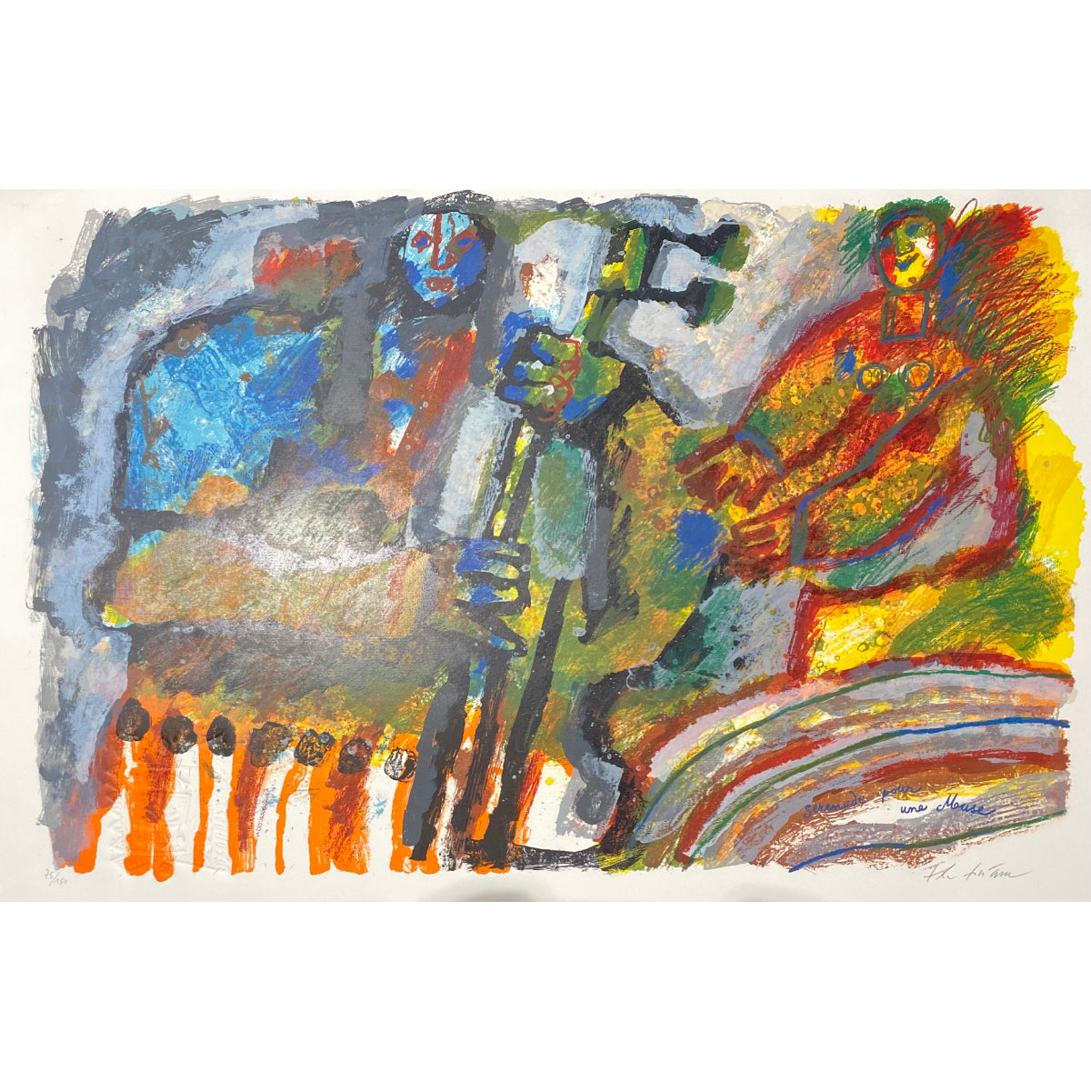 Theo Tobiasse | Serenade for a Muse, a. 1980 | Lithograph, 60x91