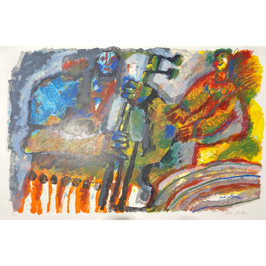 Theo Tobiasse | Sérénade pour une Muse / Serenada mūzai, a. 1980| Litografija, 60x91 (Lakštas)