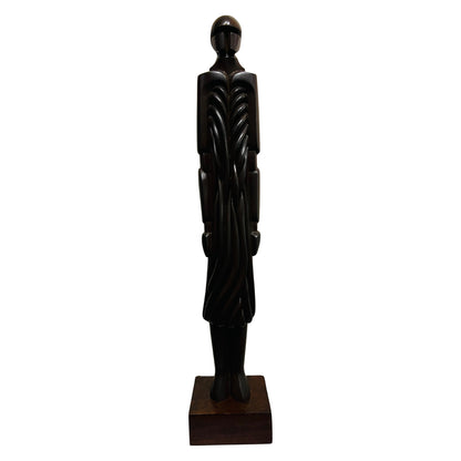Pierre Dedieu (1928-2013, France) | Grande figure drapée | Wood, 64.5x11x7