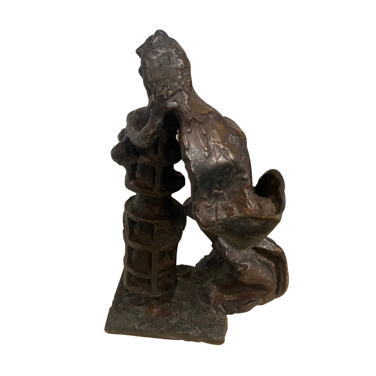 Jacques Lipchitz | Tower and its Shadow / Bokštas ir jo šešėlis, 1962 | Bronza, 28.6x13.2x17.8