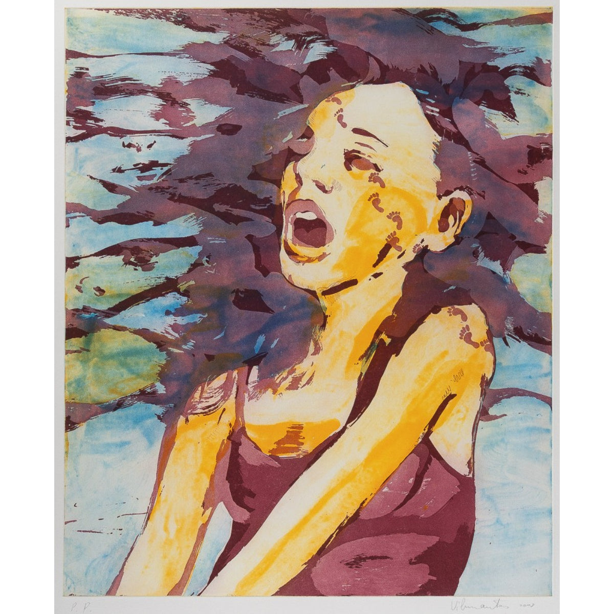 Vilmantas Marcinkevičius | Pažymėta moteris, 2008  | Litografija, 59,5x49,5 (82x67)