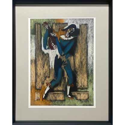 Vytautas Kasiulis | Circus Musician | Pastel, paper, 45x34 (62x50)