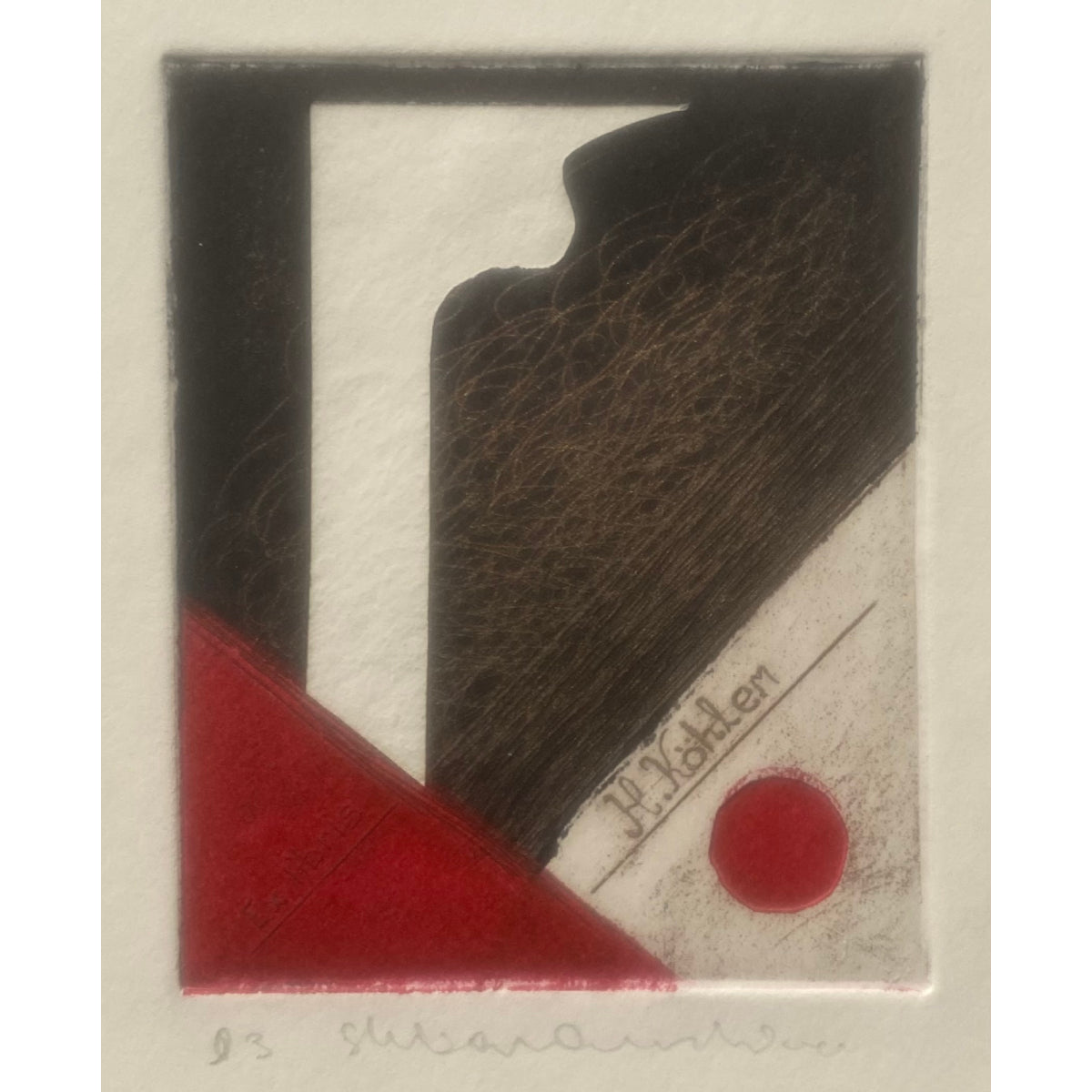 Saulė Kisarauskienė | Ex Libris H. Köhler, 1993 | Etching, 11/17, 9x7,5 (21x16)