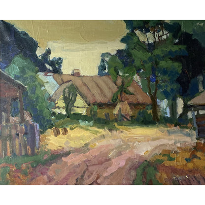 Vilmantas Marcinkevičius | Sodyba Zorvynose, 1991 | Aliejus drobė,61x73.5 (67,5x80)