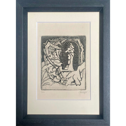 Gražina Didelytė | Ekslibrisas Miets Meulemans, 1994 | Ofortas, 5/100, 9x7,5 (21x16)