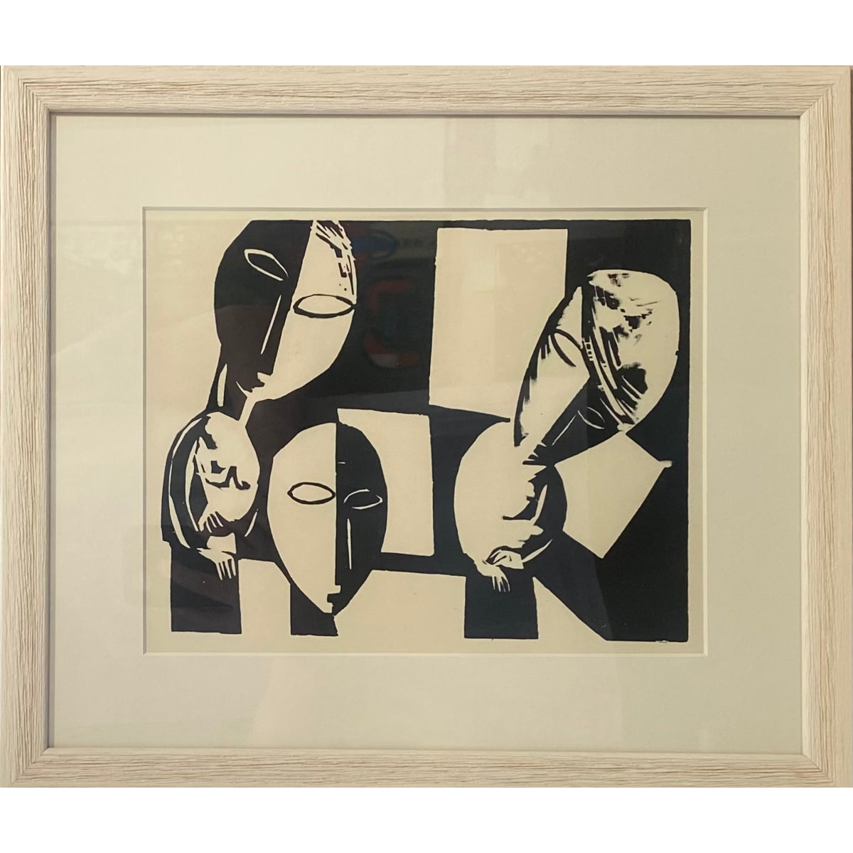 Lasar Segall | Tres figuras da serie "Raparigas errantes" / Wandering girls, 1920 | Xylography, 20x25 (35x40)