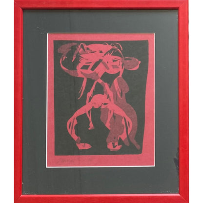 Adolfas Vaičaitis | Brumbies, 1965 | Linocut, 7/35, 21.5x17.9 (38,5x33)