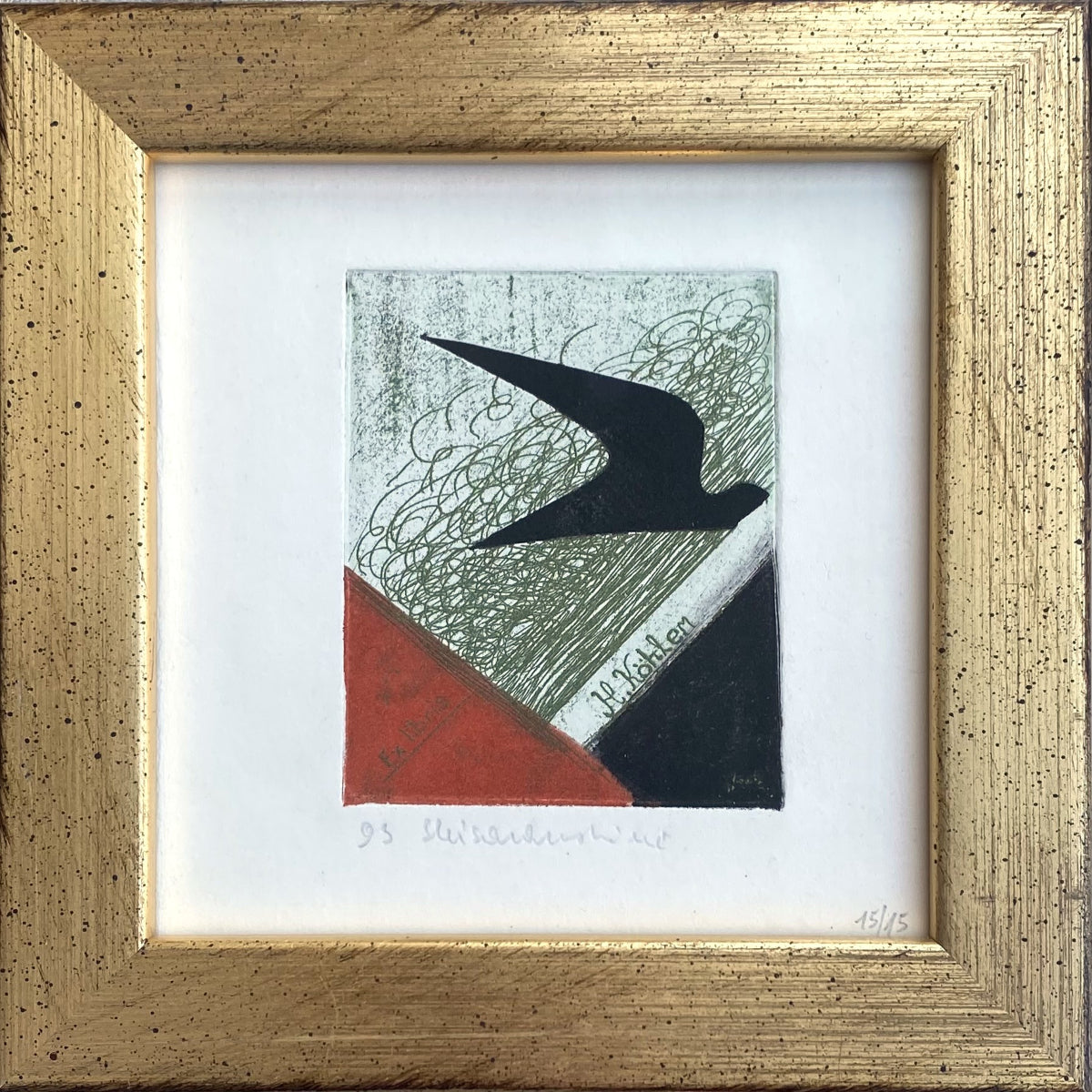Saulė Kisarauskienė | Ex Libris H. Köhler, 1993 | Etching, 15/15, 9x7,5 (18x18)