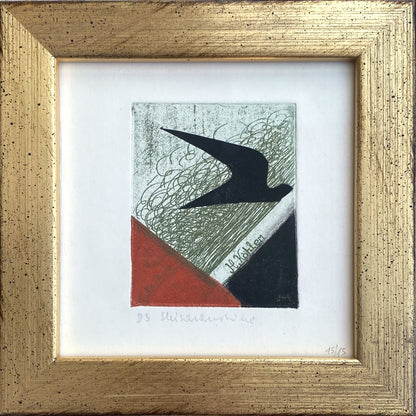 Saulė Kisarauskienė | Ex Libris H. Köhler, 1993 | Etching, 15/15, 9x7,5 (18x18)