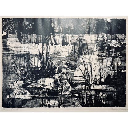 Romas Viesulas | Wild Duck Glides, 1959 | Lithograph, 39x54 (56.5x71)