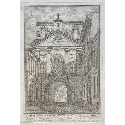 Vladas Liatukas | Aušros Vartų koplyčia, XVIII-XIX a., 2003 | Ofortas, 146/200, 20x14