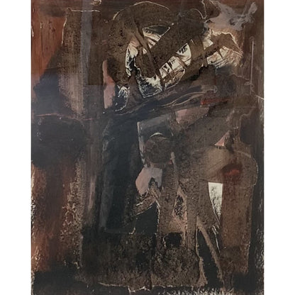 Pranas Lapė | Composition with Sand IV, 1985–1995 | Paper, mixed media, sand,, 61x49 (76.5x63.5)