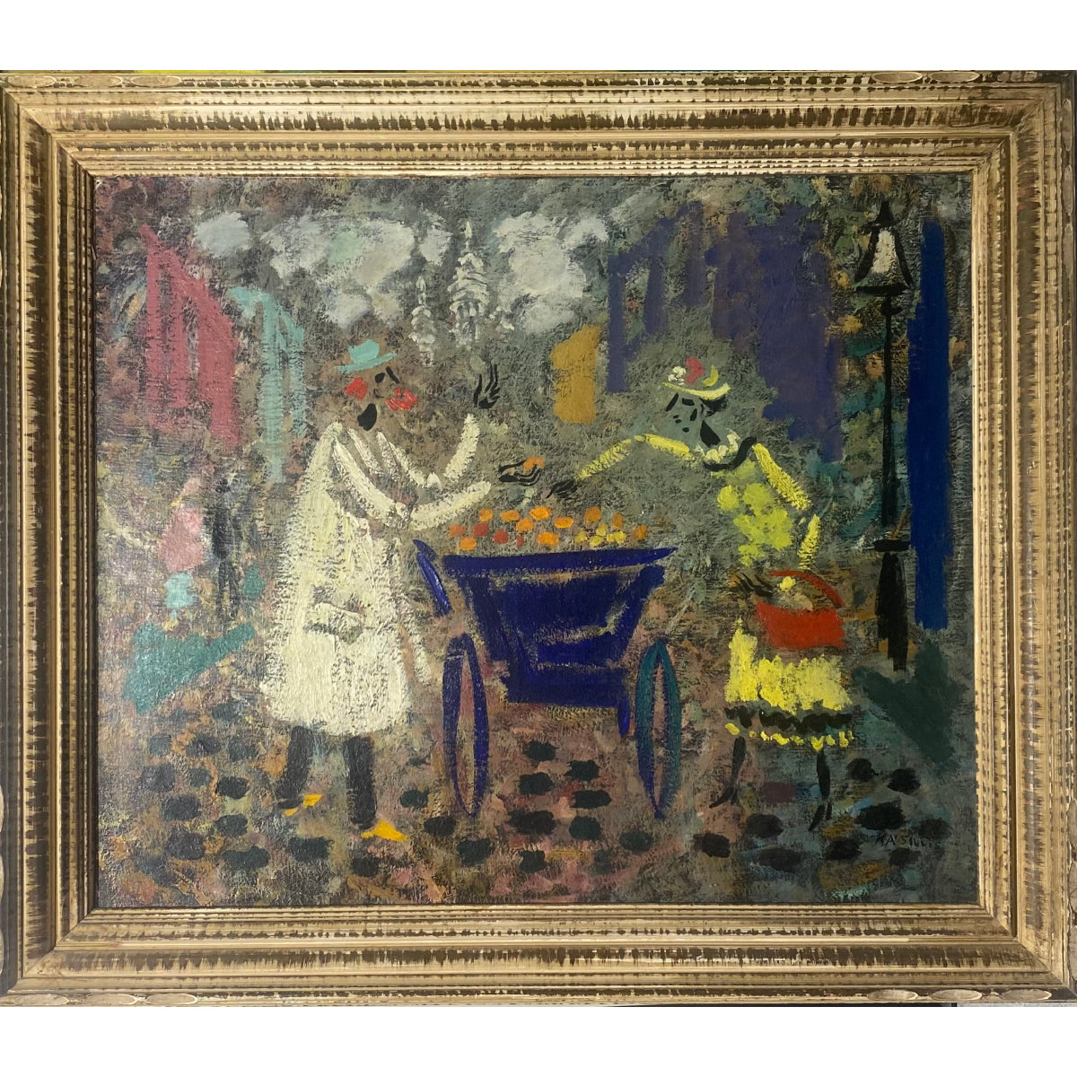 Vytautas Kasiulis | Fruit Vendor | Oil on canvas, 54x65 (66x77)