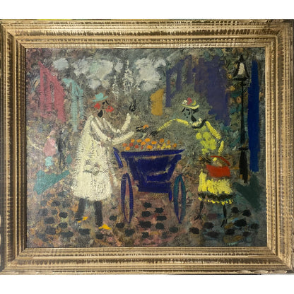 Vytautas Kasiulis | Fruit Vendor | Oil on canvas, 54x65 (66x77)