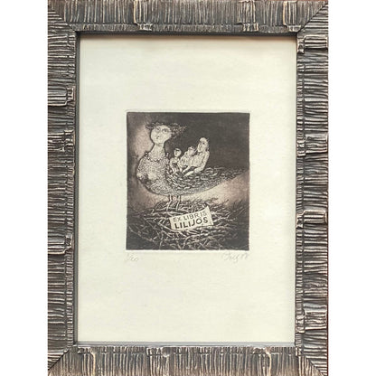 Nijolė Šaltenytė | Ex Libris Lilijai, 1988 | Etching, 3/20, 8x7 (21x16)