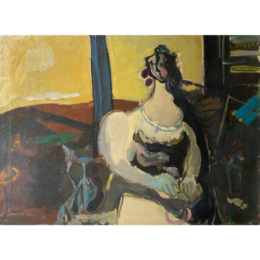 Moshe Rosenthalis | Rytietiškas moters portretas | Aliejus, drobė, 60x81 (64x84)