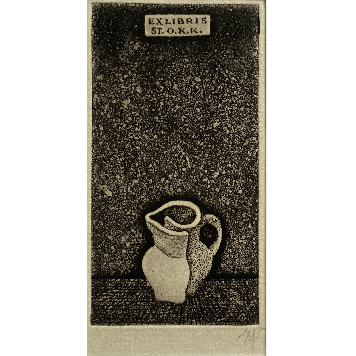 Stasys Eidrigevičius | Ex Libris ST.O.K.K. | Ofort, 9,2x4,8