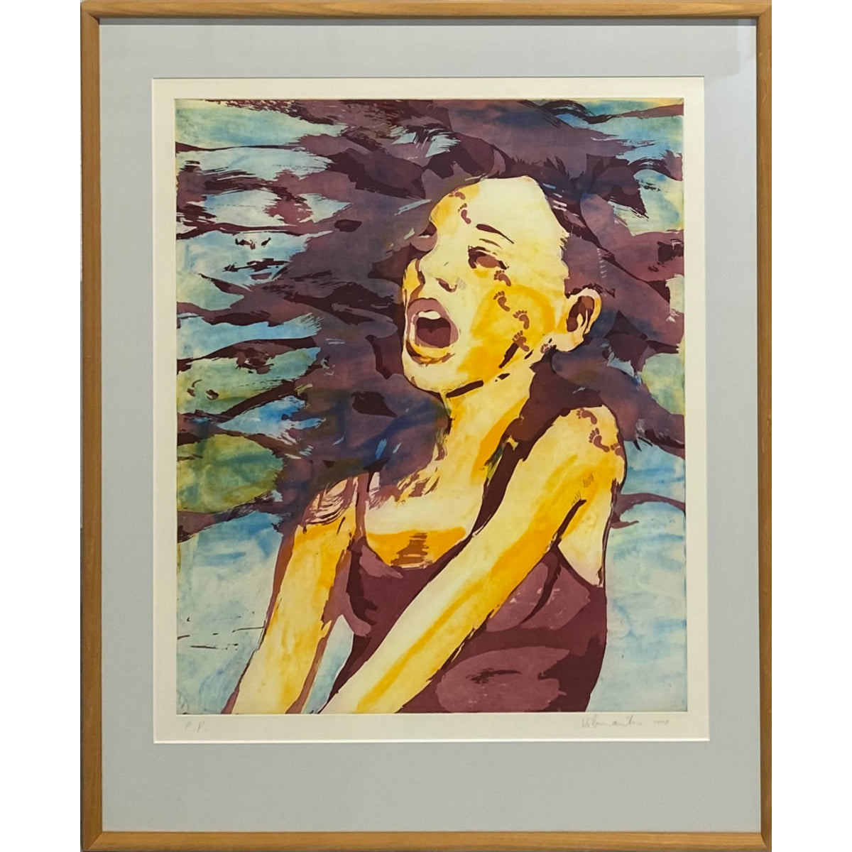 Vilmantas Marcinkevičius | Pažymėta moteris, 2008  | Litografija, 59,5x49,5 (82x67)