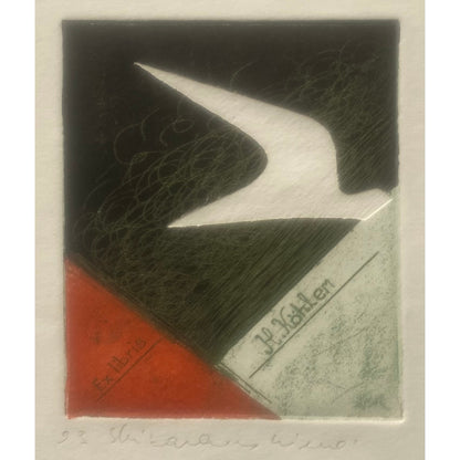 Saulė Kisarauskienė | Ex Libris H. Köhler, 1993 | Etching, 9/15, 9x7,5 (19x14)