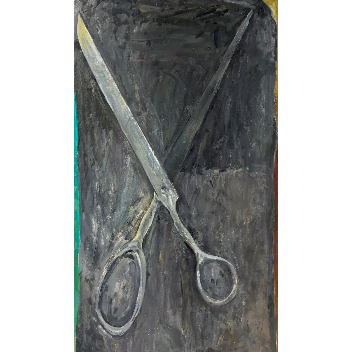 Vytautas Dubauskas | Žirklės, 1990 | Drobė, aliejus, 230x120