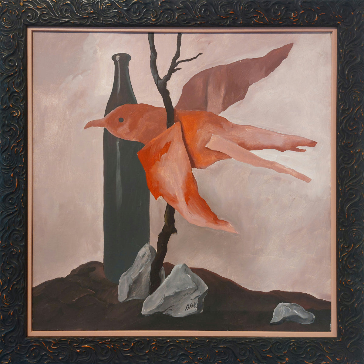 Samuel Bak |Bird | Oil on canvas, 60x60 (72x72)