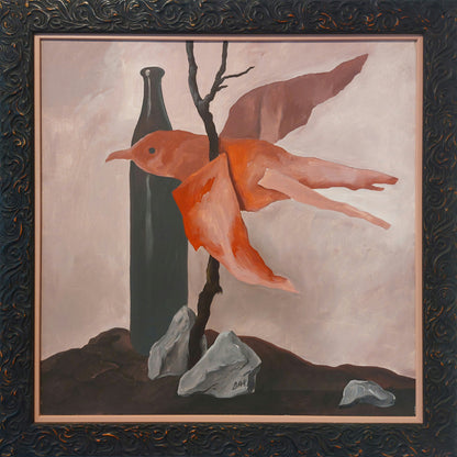 Samuel Bak |Bird | Oil on canvas, 60x60 (72x72)