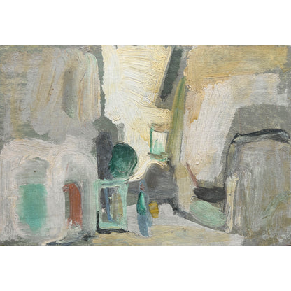 Moshe Rosenthalis | Kompozicija su figūra | Aliejus, kartonas, 17x25 (23x31)