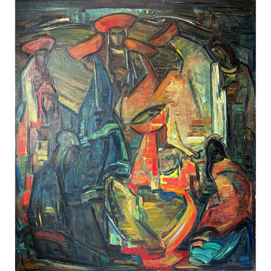 Jonas Rimša | Pachamamos šviesa | Aliejus, drobė, 94x84 (116,5x106,5)