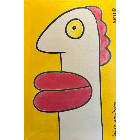 Thierry Noir (Prancūzija) | Rainer am Strand, 1993 | Akrilias, drobė, 88,5x60,3 (100.5x72)