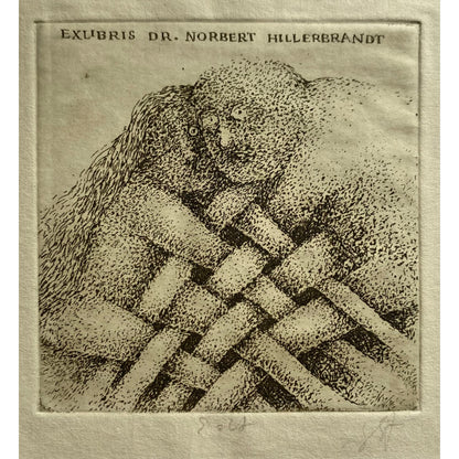 Stasys Eidrigevičius | Ekslibris Dr. Norbert Hillerbrandt, 1980 | Ofortas, 7x7