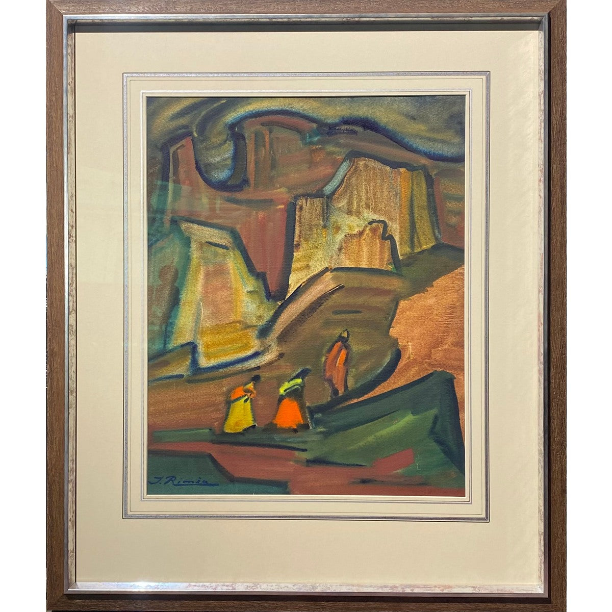 Jonas Rimša | Kalnų peizažas | Akvarėlė, popierius, 49x39 (74x62)