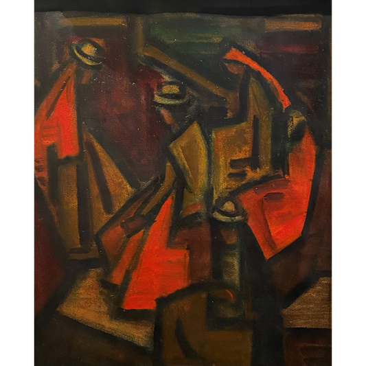 Jonas Rimša | Indėnai | Mišri technika, popierius, 51x41 (66x56)