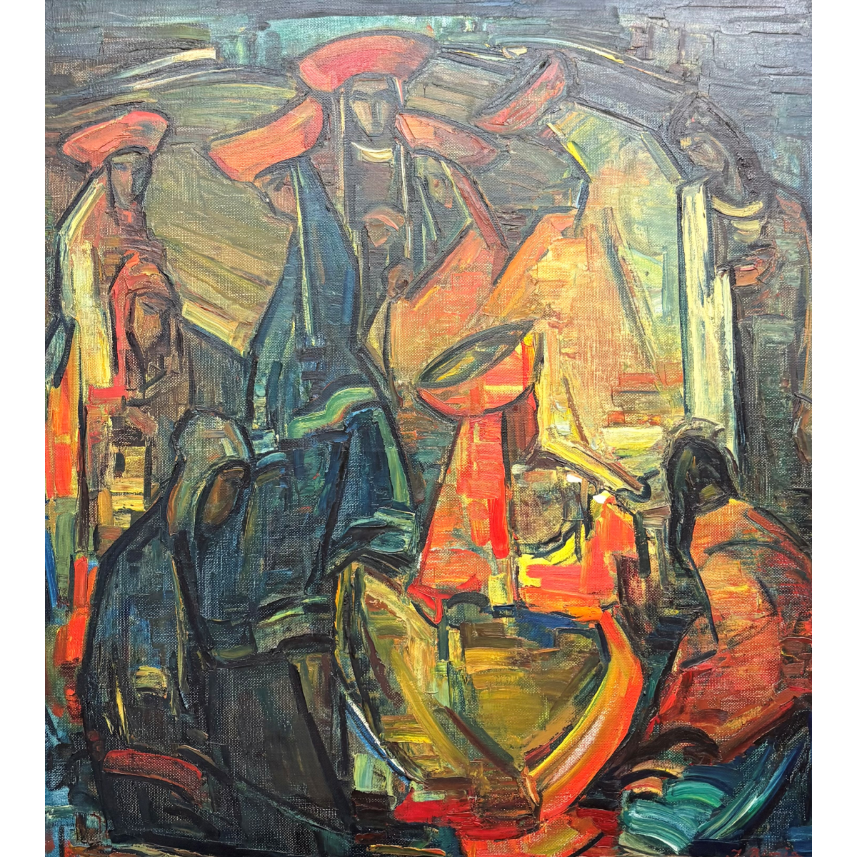 Jonas Rimša | Pachamamos šviesa | Aliejus, drobė, 94x84 (116,5x106,5)